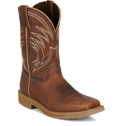 Justin Mens Daywork 11" Steel Toe Waterproof Boots