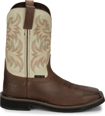 Justin Mens Driller 11" Steel Toe Boots
