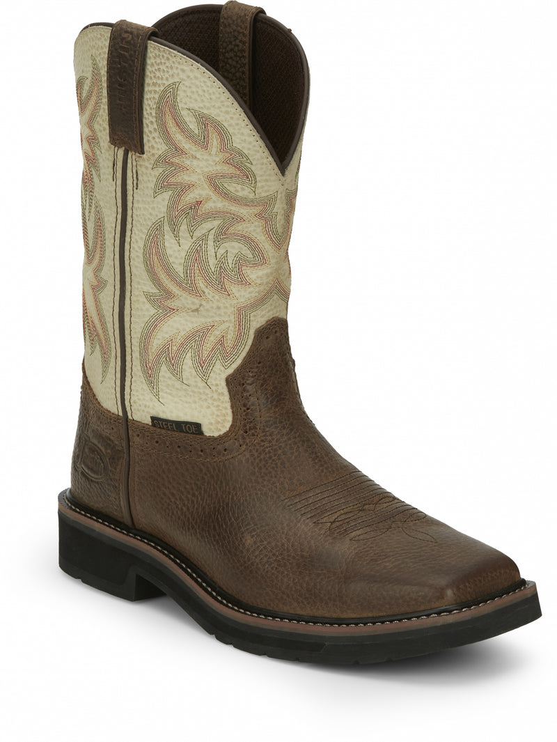 Justin Mens Driller 11" Steel Toe Boots