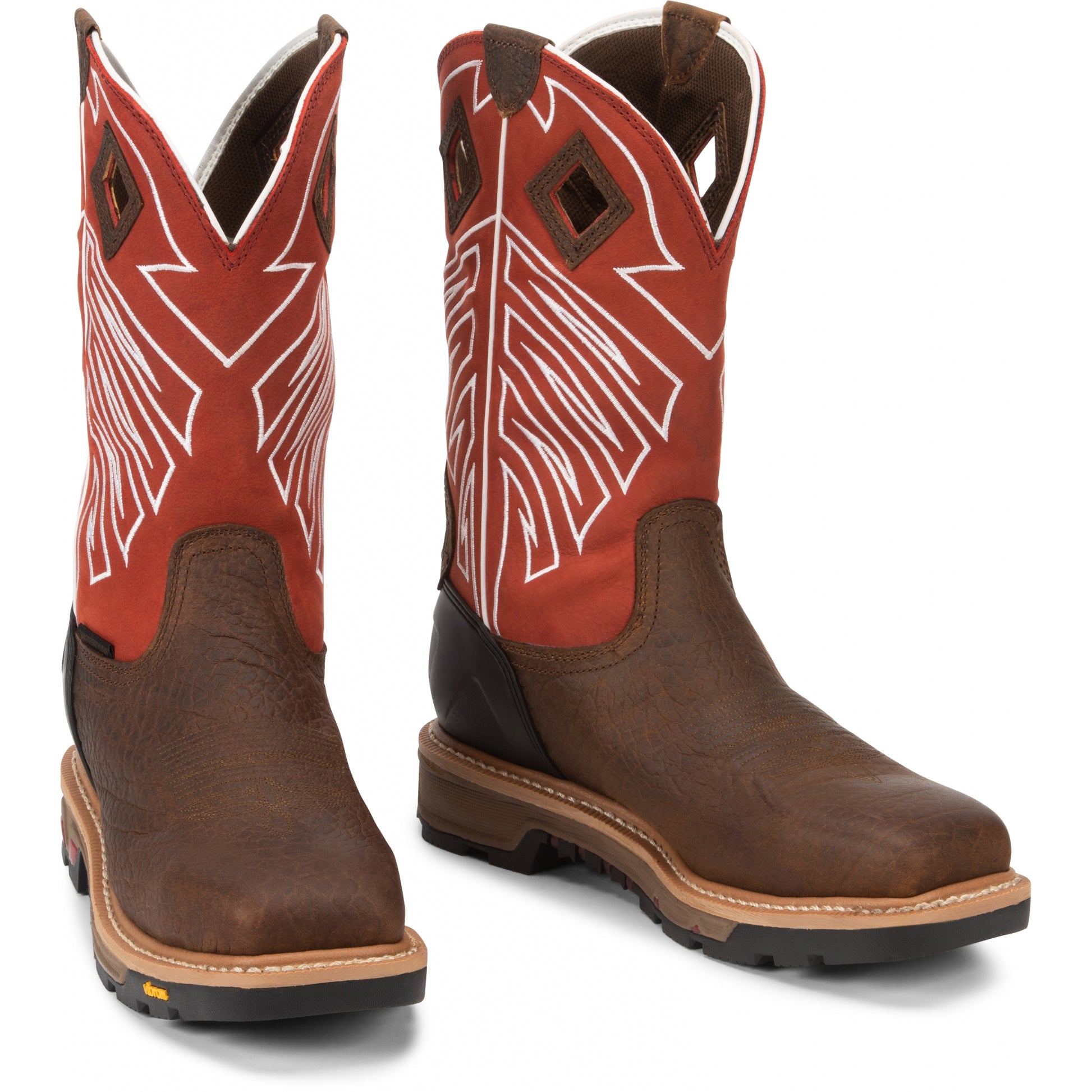 Justin Mens Roughneck 12" Waterproof Steel Toe Boots