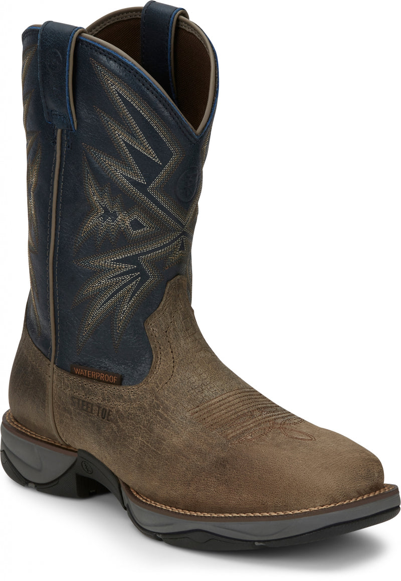Tony Lama Mens Bartlett 11" Pull-On Steel Toe Work Boots