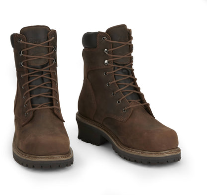 Chippewa Mens Hador 8" Steel Toe Logger Boots
