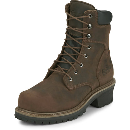 Chippewa Mens Hador 8" Steel Toe Logger Boots