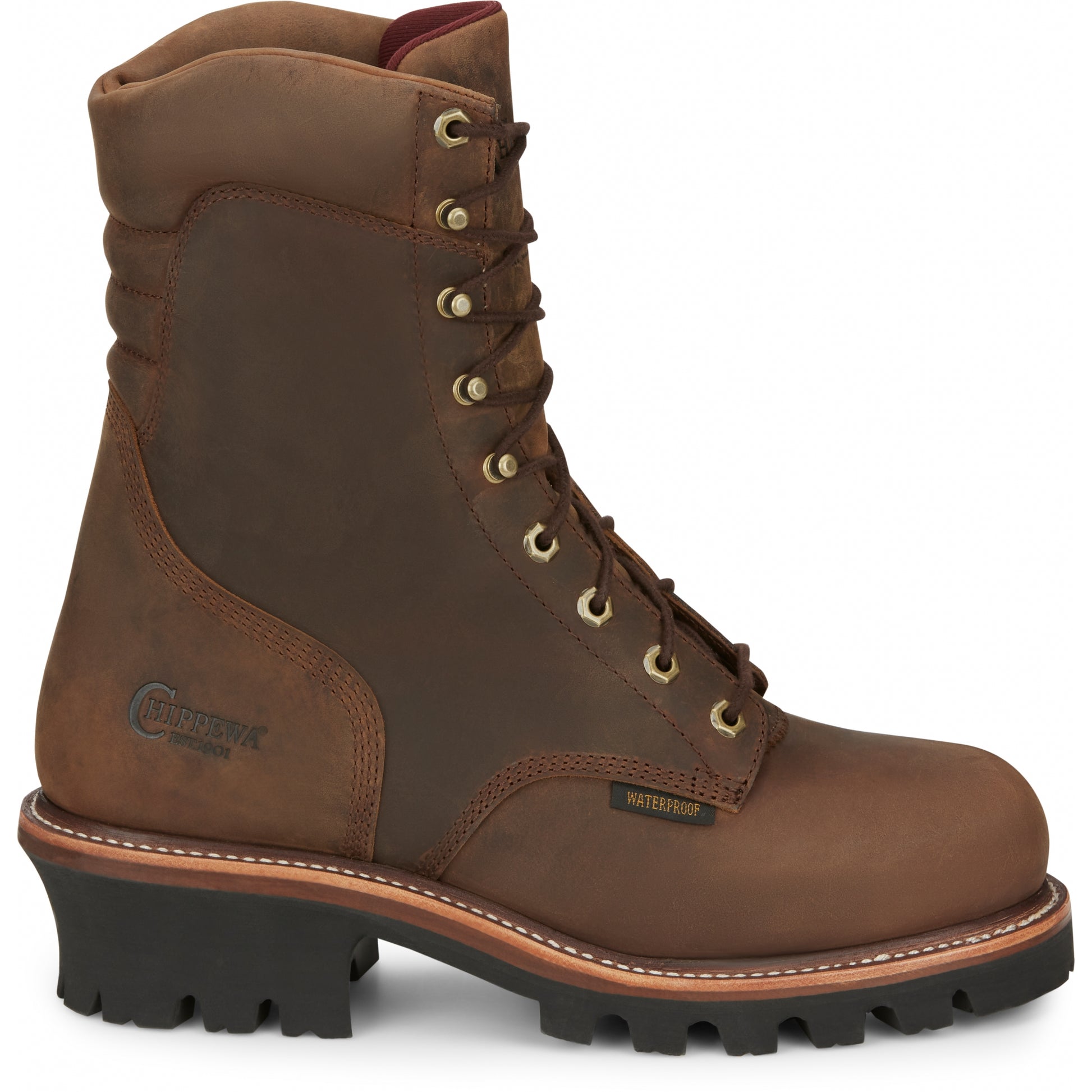 Chippewa Mens Super DNA 9" Waterproof Steel Toe Insulated Logger Boots