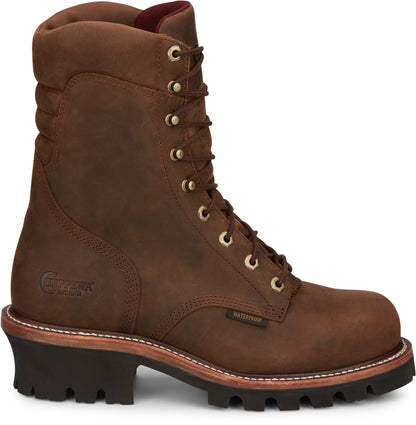 Chippewa Mens Super DNA 9" Waterproof Steel Toe Logger Boots