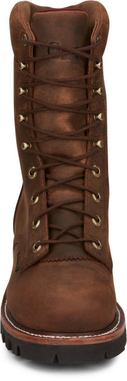 Chippewa Mens Super DNA 9" Waterproof Steel Toe Logger Boots