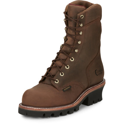 Chippewa Mens Super DNA 9" Waterproof Steel Toe Logger Boots