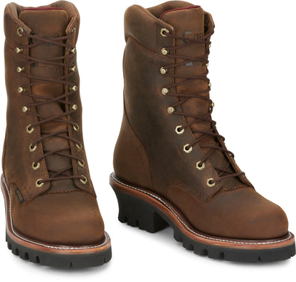 Chippewa Mens Super DNA 9" Waterproof Insulated Logger Boots