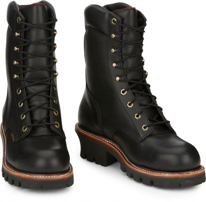 Chippewa Mens Super DNA 9" Waterproof Steel Toe Insulated Logger Boots