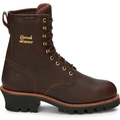 Chippewa Mens Paladin 8" Waterproof Insulated Steel Toe Logger Boots