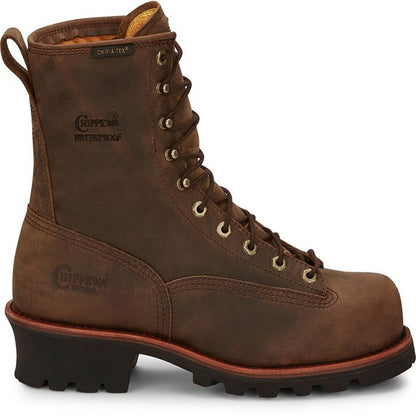 Chippewa Mens Paladin 8" Waterproof Insulated Steel Toe Logger Boots