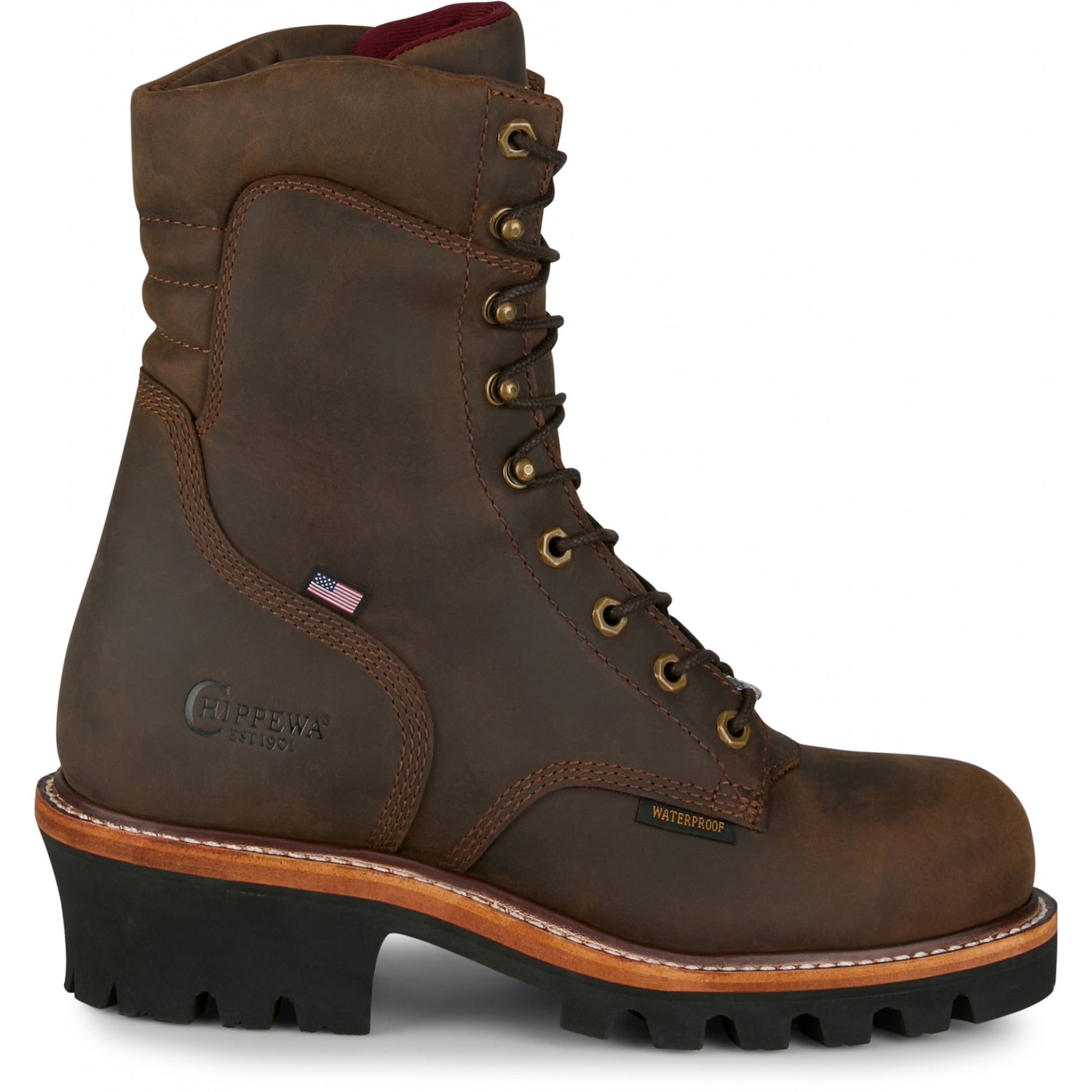 Chippewa Mens Super Logger 9" Waterproof Steel Toe Boots