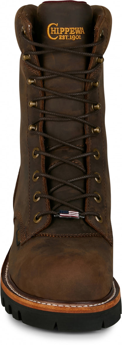 Chippewa Mens Super Logger 9" Waterproof Steel Toe Boots