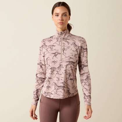 Ariat LunaVeil Ladies 1/2 Zip Baselayer Print