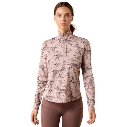 Ariat LunaVeil Ladies 1/2 Zip Baselayer Print