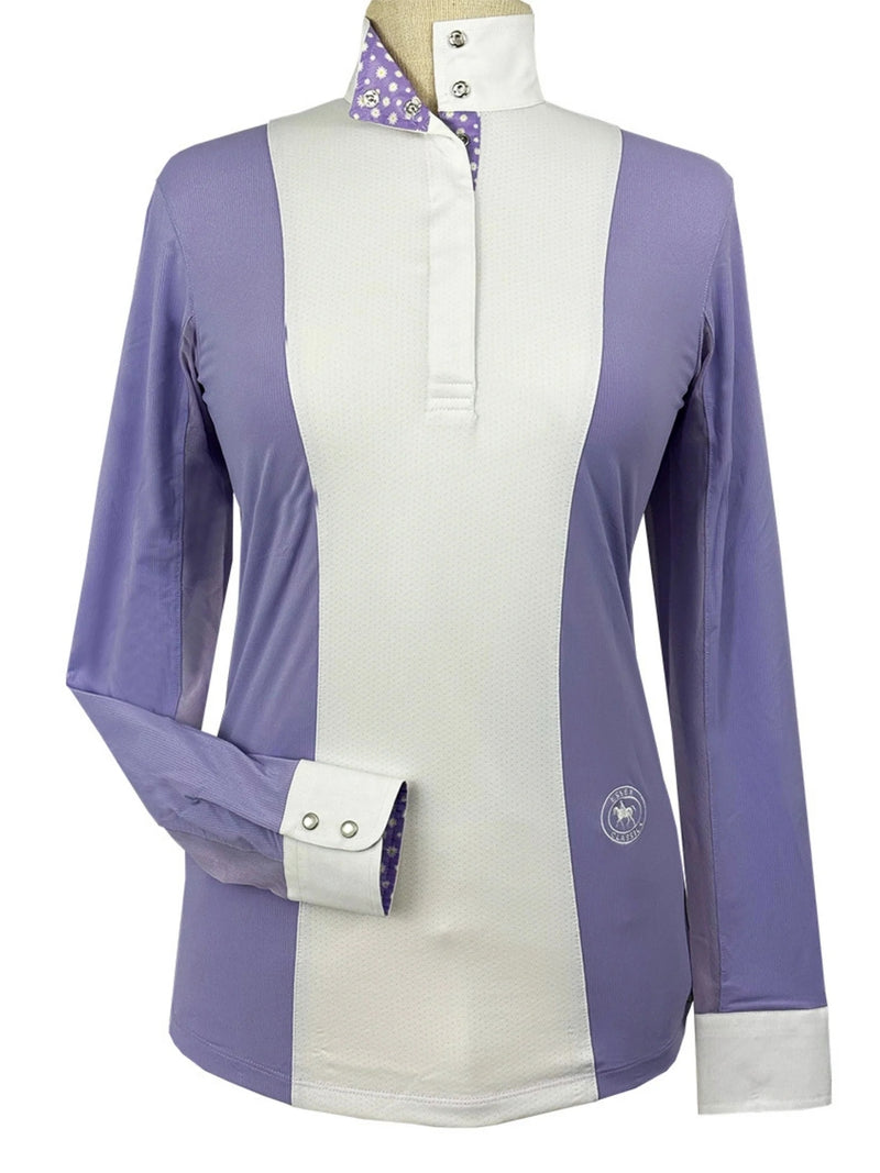 Essex Classics Ladies "Luna II" Lavender with Daisy Delight Long Sleeve Performance Show Shirt