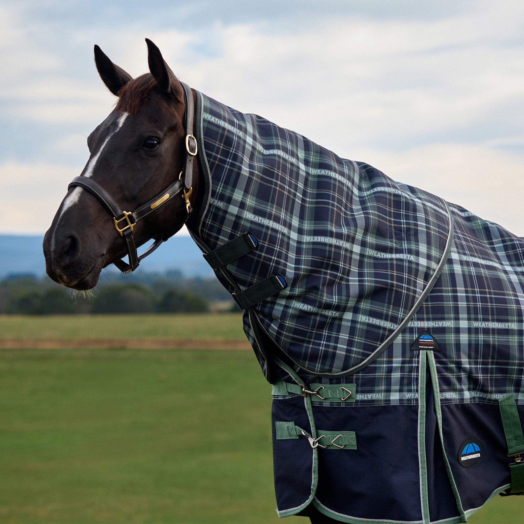 Weatherbeeta Comfitec Limited Edition Plaid Print Turnout Neck Cover 220g