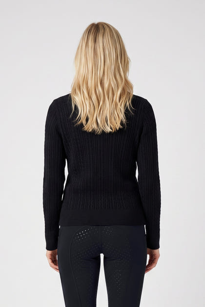 Weatherbeeta Ladies Cable Knit V-Neck Pullover