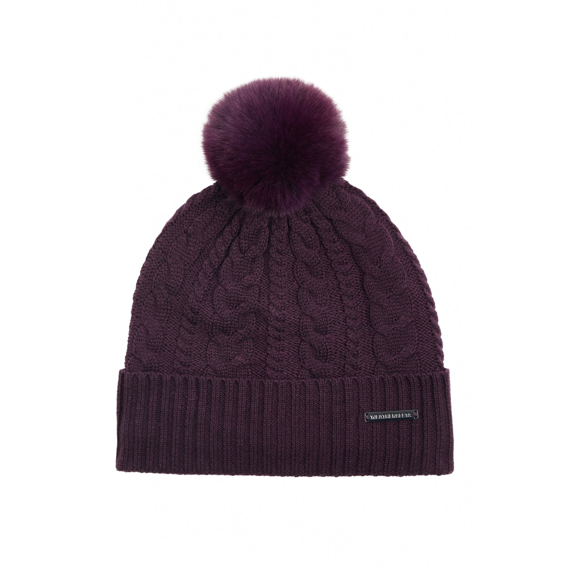Weatherbeeta Cable Knit Pom Pom Beanie