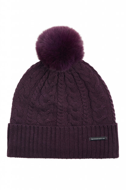 Weatherbeeta Cable Knit Pom Pom Beanie