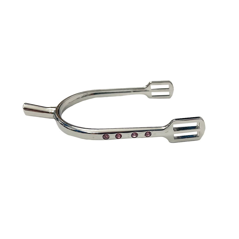 TuffRider Bling Spurs with Strap -Pink Crystals