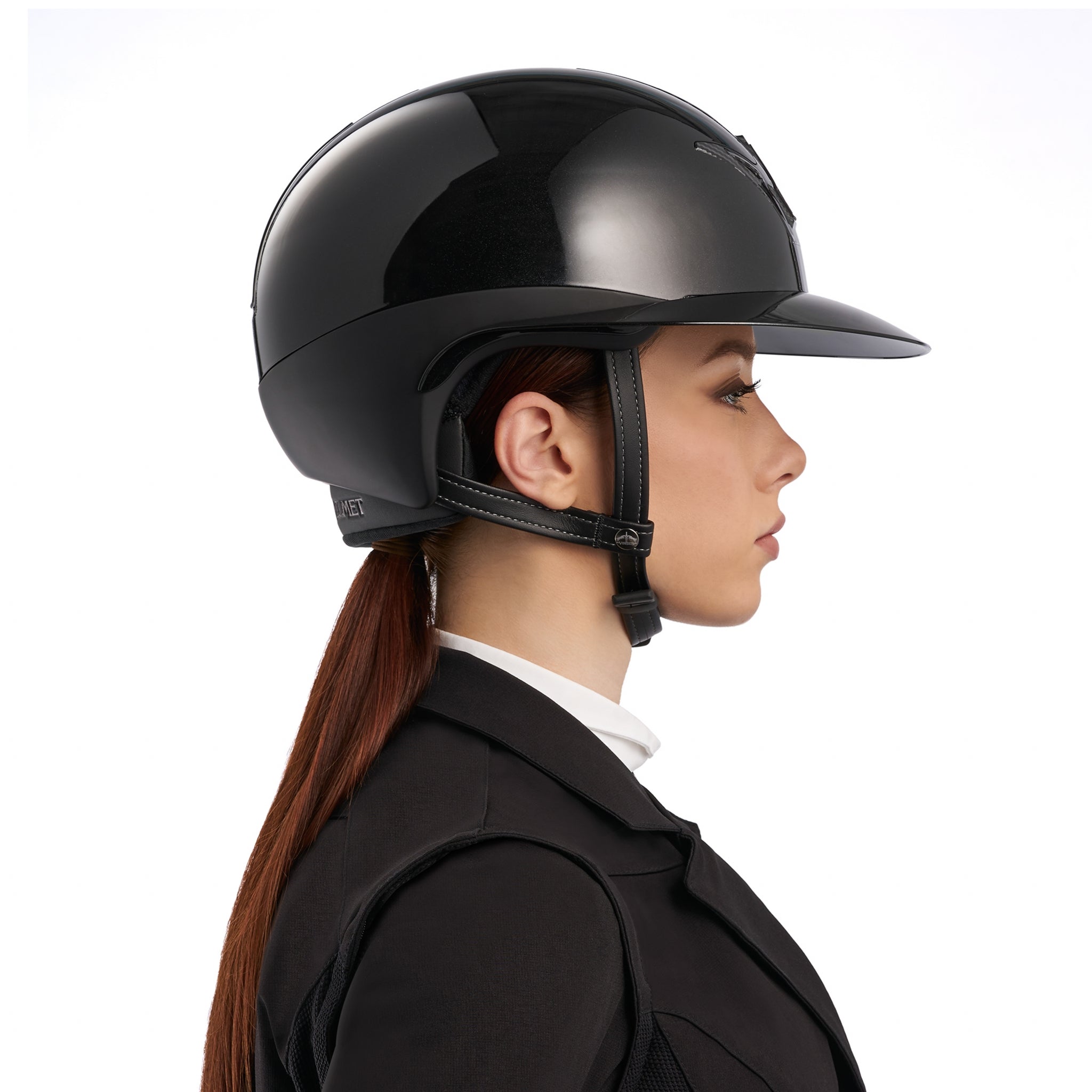 Veredus Vita Carbon GST Glossy Riding Helmet with Wide Visor