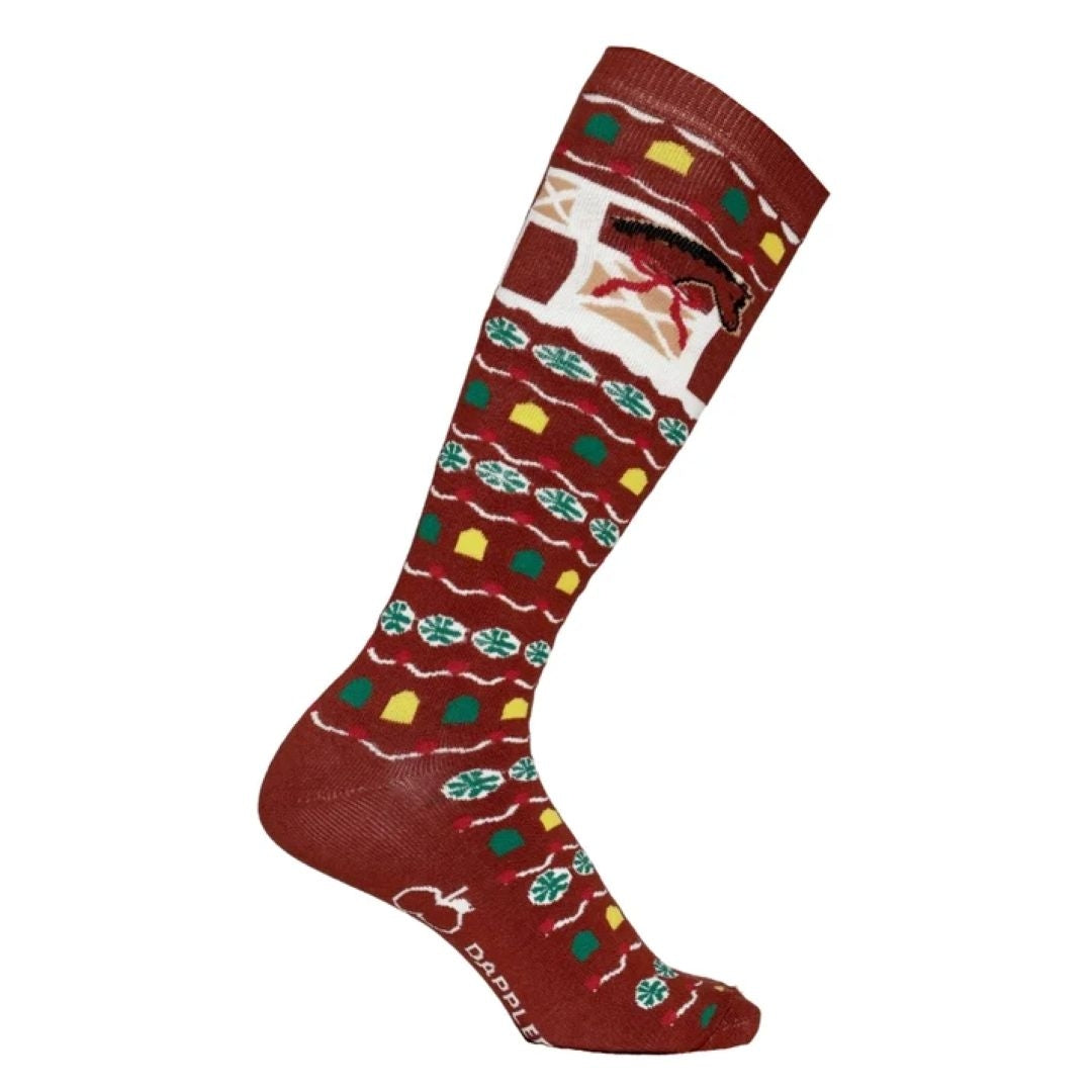 Dapplebay Ladies Gingerbread Horse Boot Socks