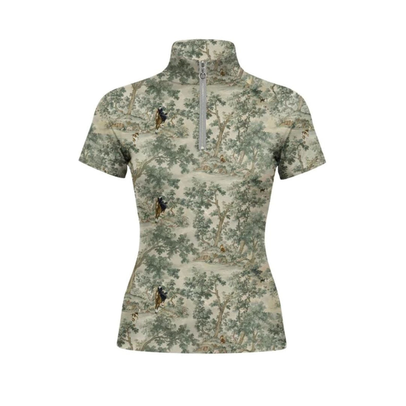 Dapplebay Ladies Hunt Tapestry 1/4 Zip SS Riding Top