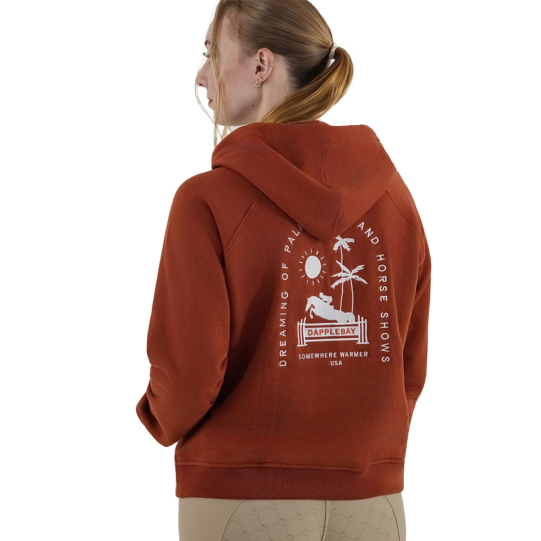 Dapplebay Ladies Palm Trees & Horse Shows Hoodie