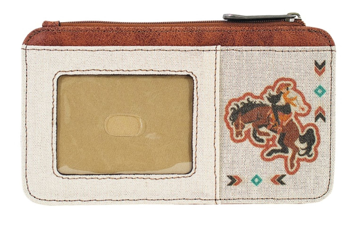 Justin Ladies Card Organizer with Bronco/Cowgirl