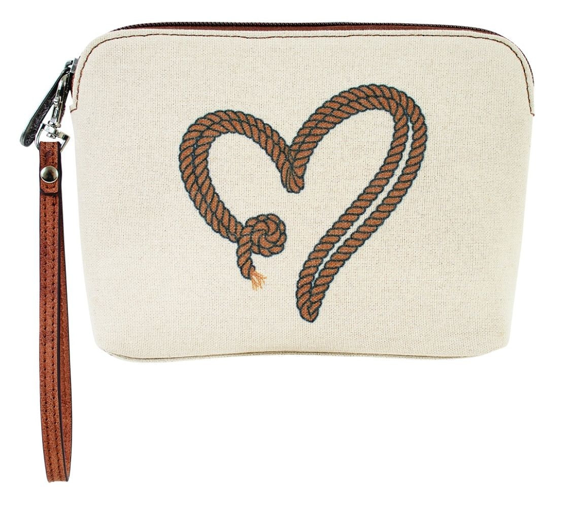 Justin Ladies Cosmetic Pouch with Rope Heart