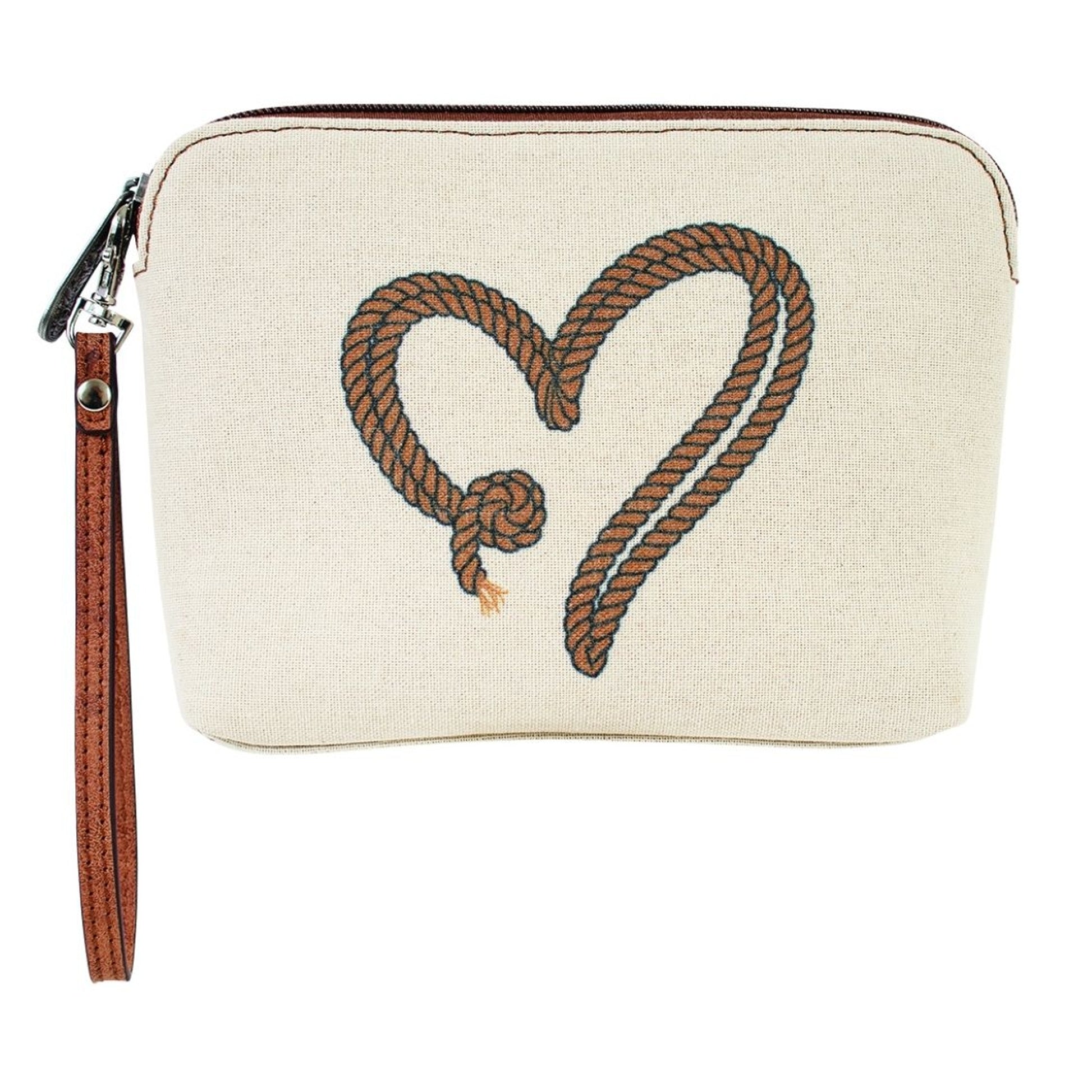 Justin Ladies Cosmetic Pouch with Rope Heart