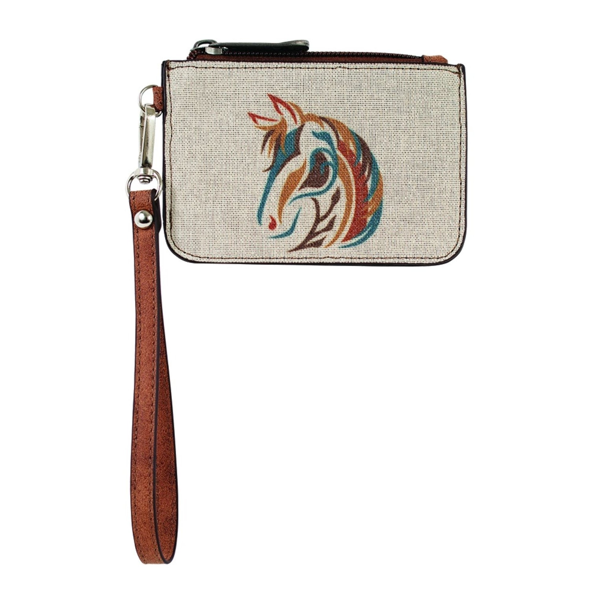 Justin Ladies Mini Card Wallet with Horse Head