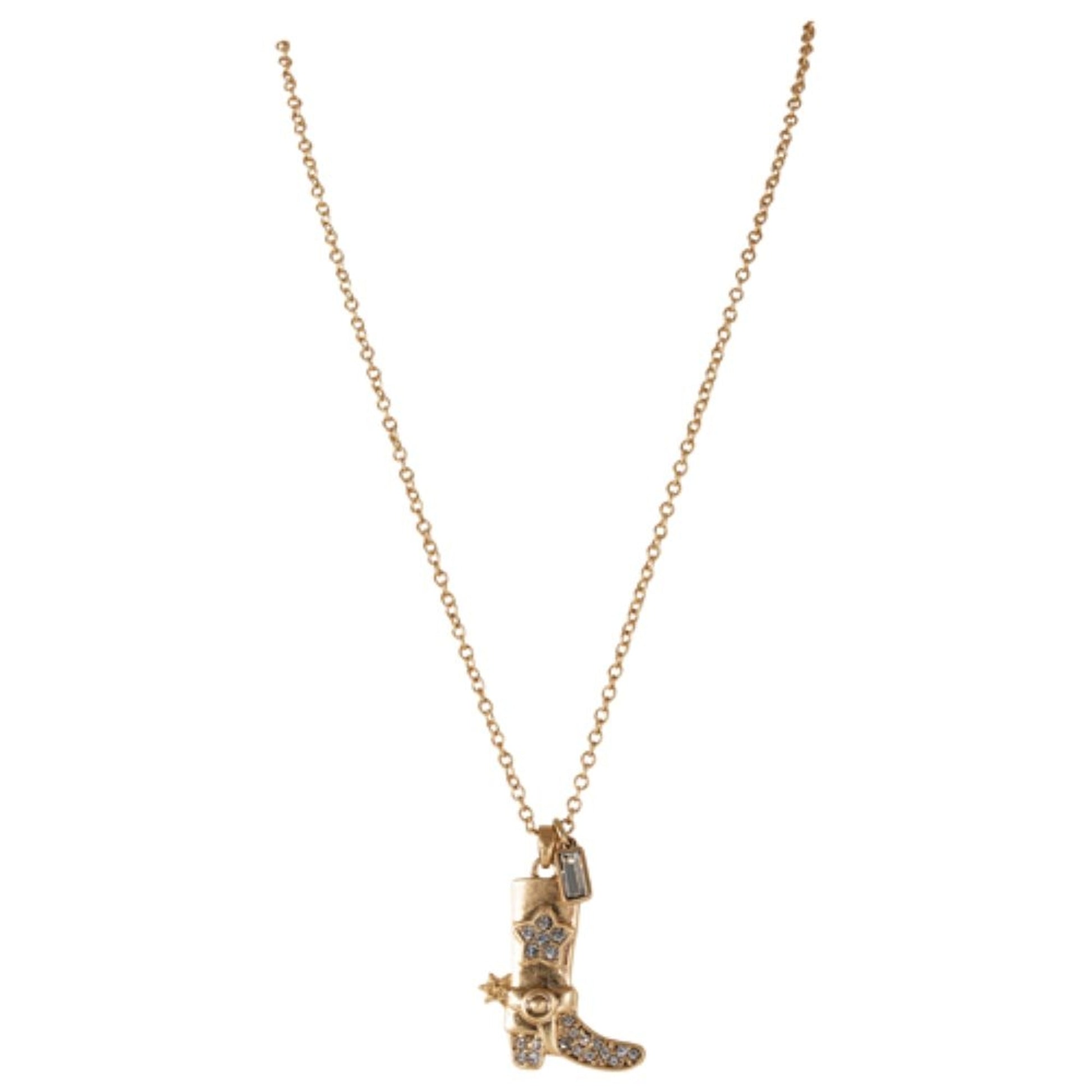 Justin Ladies Cowboy Boot Pendent & Necklace