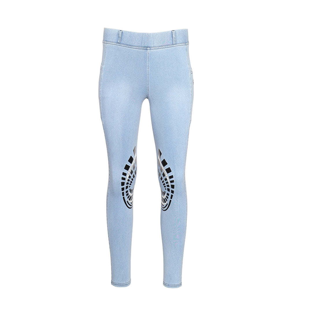 Equine Couture Ladies Denim KP Tights with Phone Pocket
