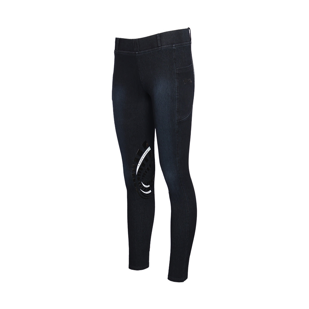Equine Couture Ladies Denim KP Tights with Phone Pocket