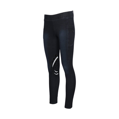 Equine Couture Ladies Denim KP Tights with Phone Pocket