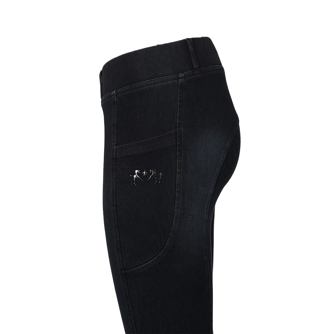 Equine Couture Ladies Denim KP Tights with Phone Pocket