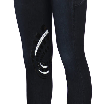Equine Couture Ladies Denim KP Tights with Phone Pocket