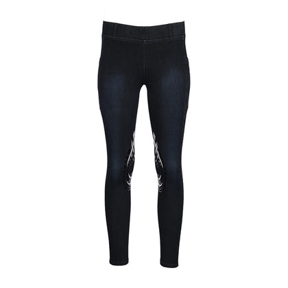 Equine Couture Ladies Denim KP Tights with Phone Pocket