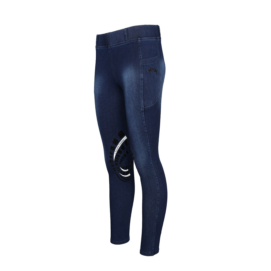 Equine Couture Ladies Denim KP Tights with Phone Pocket