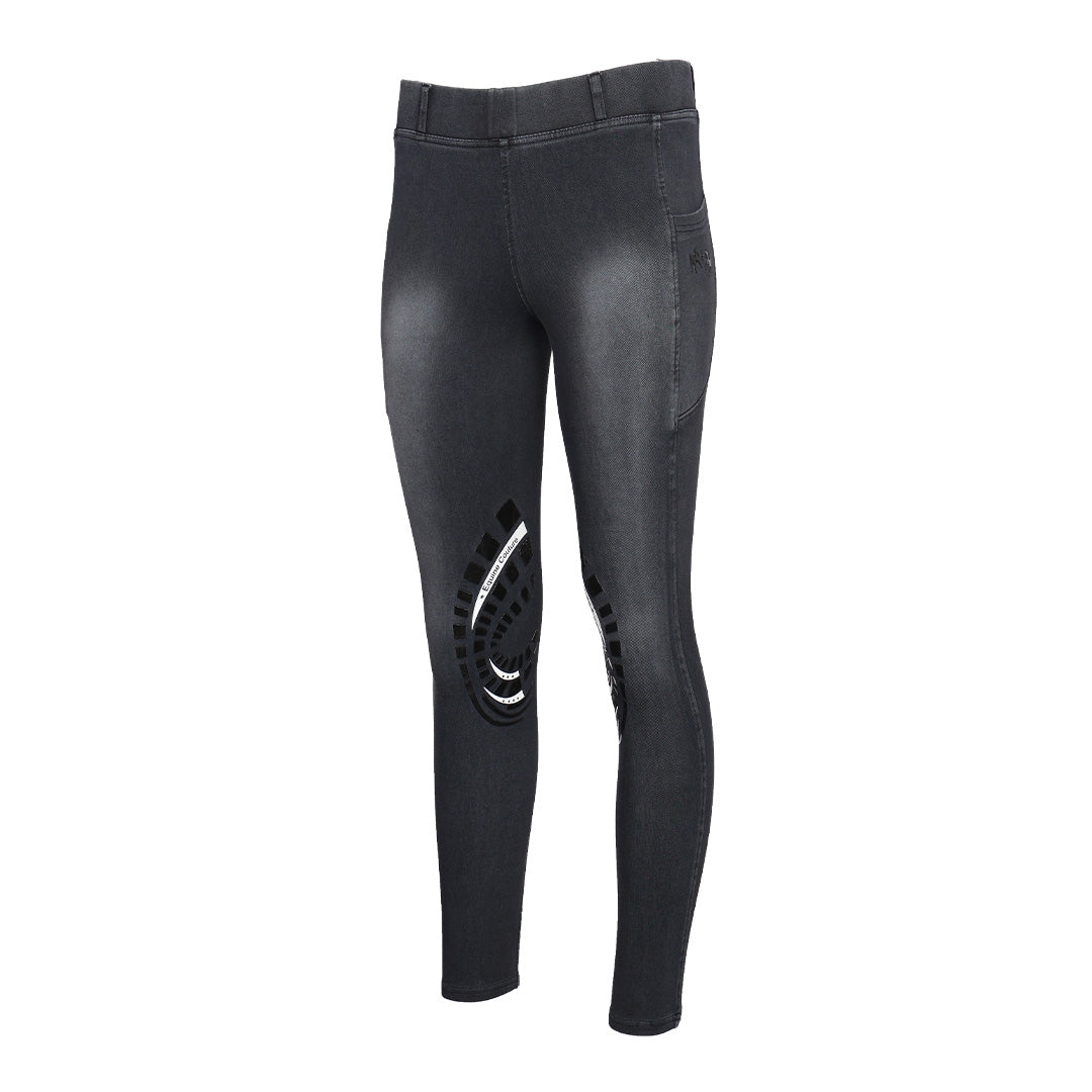 Equine Couture Ladies Denim KP Tights with Phone Pocket