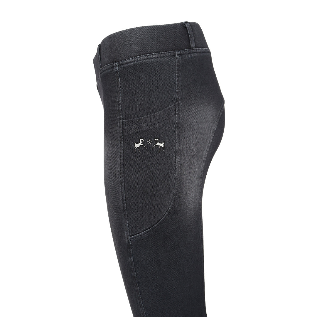 Equine Couture Ladies Denim KP Tights with Phone Pocket