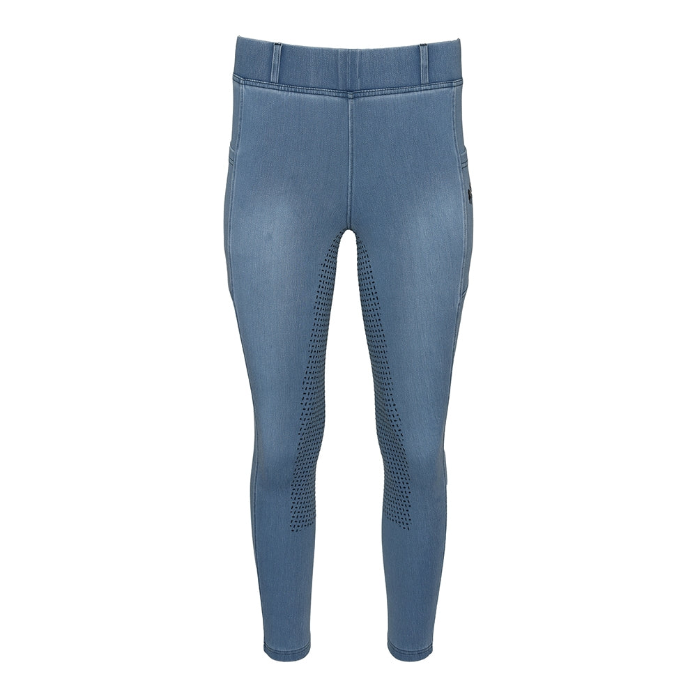 Equine Couture Ladies Denim FS Tights with Phone Pocket