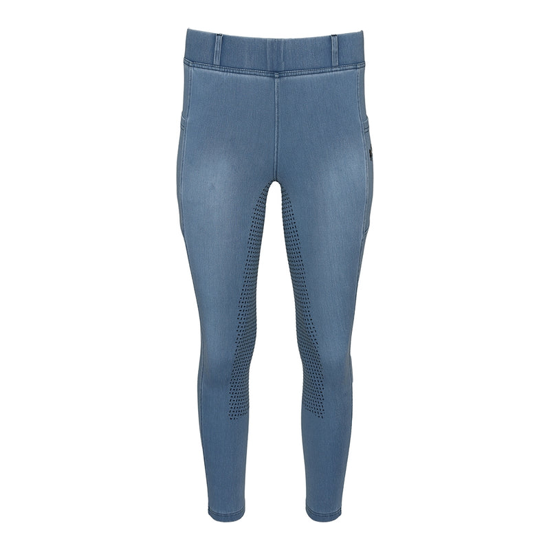 Equine Couture Ladies Denim FS Tights with Phone Pocket
