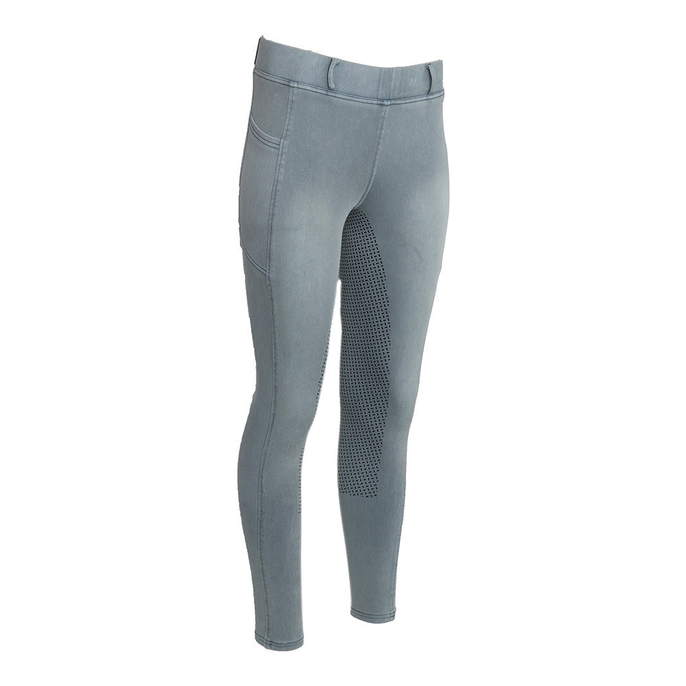 Equine Couture Ladies Denim FS Tights with Phone Pocket