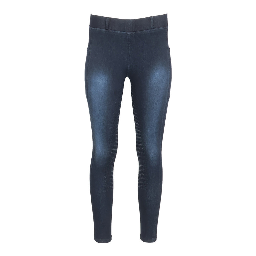 Equine Couture Ladies Denim FS Tights with Phone Pocket
