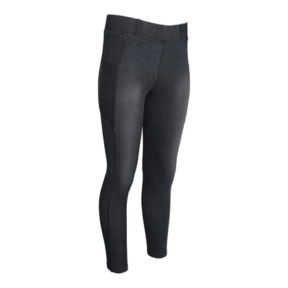 Equine Couture Ladies Denim FS Tights with Phone Pocket