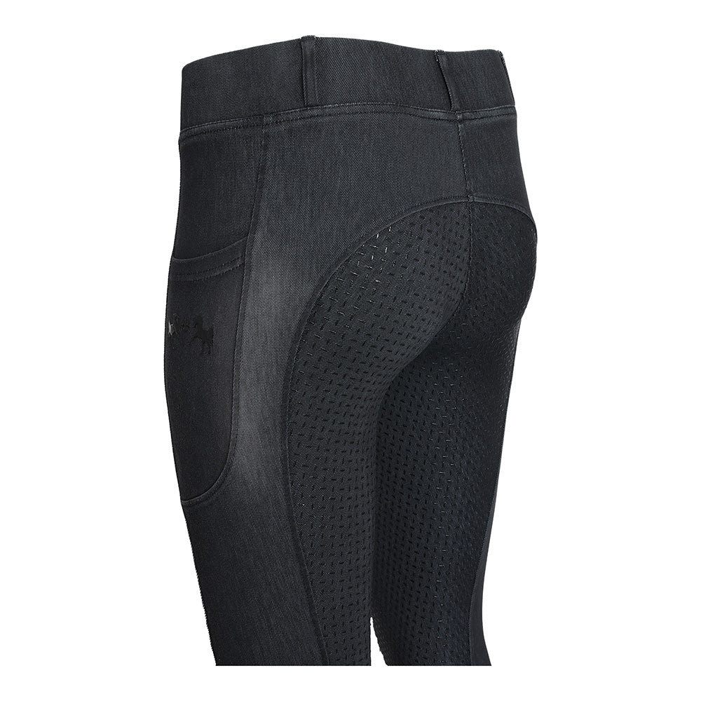 Equine Couture Ladies Denim FS Tights with Phone Pocket