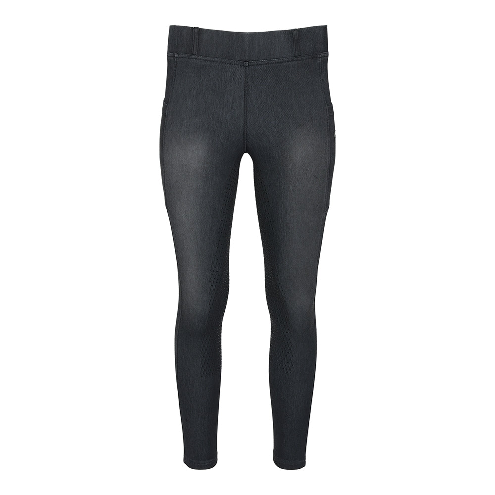 Equine Couture Ladies Denim FS Tights with Phone Pocket